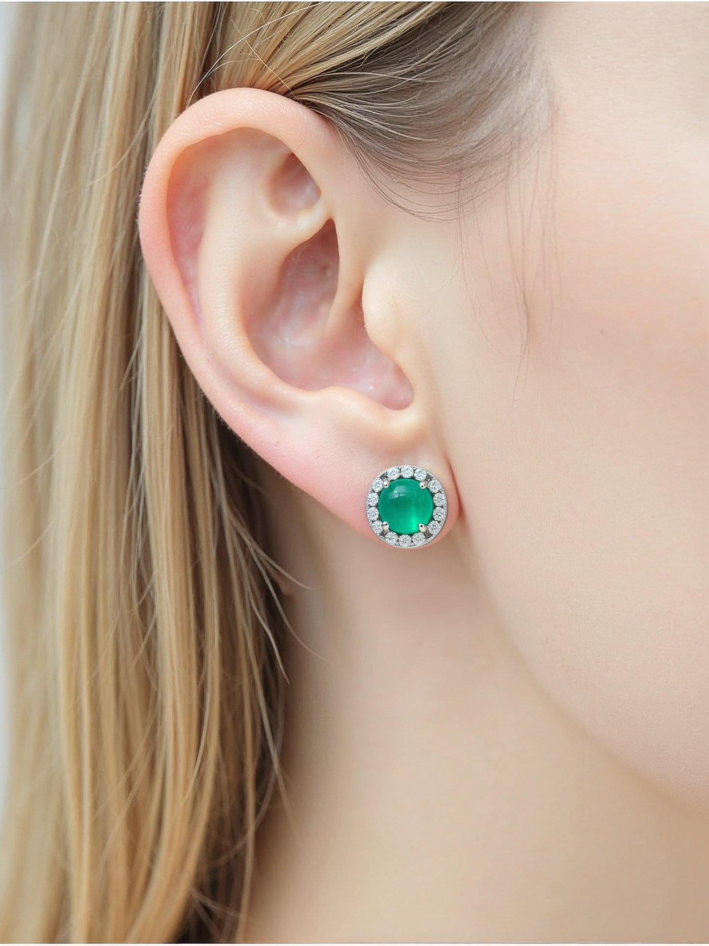 Emerald Cat’s-Eye Earrings Pt900_J Superlative 〜ジェイスパーラティブ 最上級の輝き〜