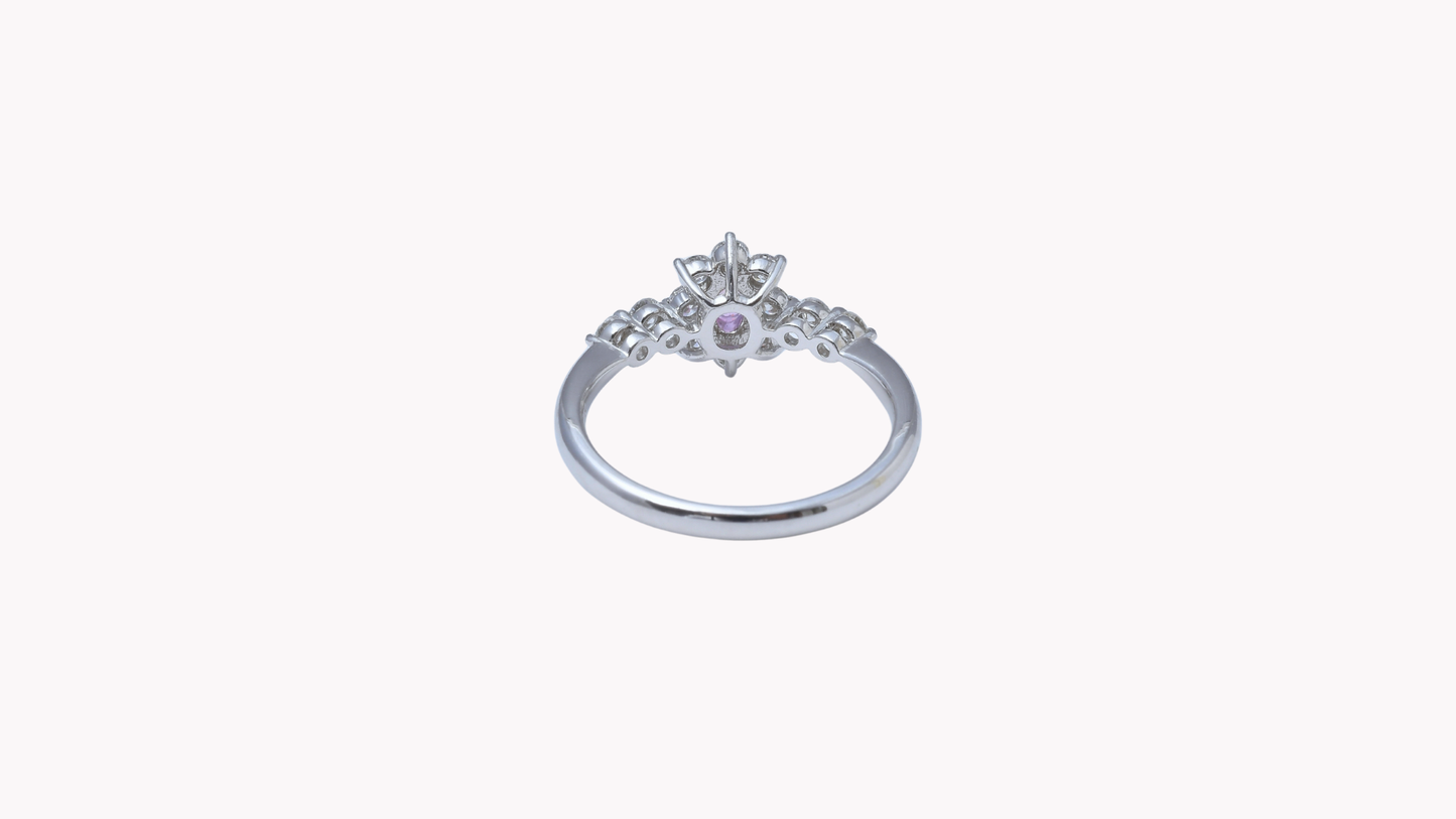 Padparacha Tiara Pt900 0.185 ct_J Superlative 〜ジェイスパーラティブ 最上級の輝き〜