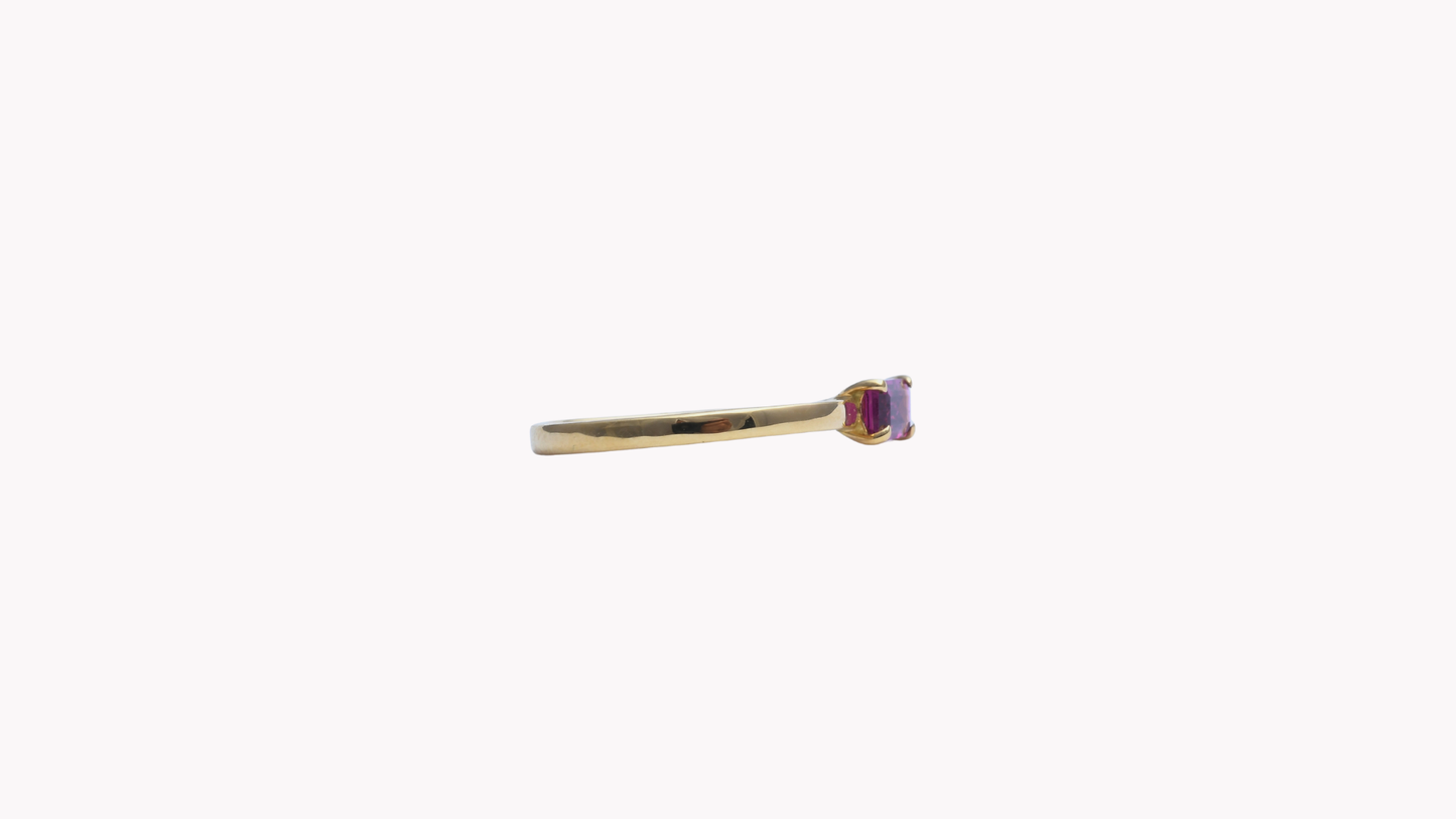 K18YGEMロードライトガーネットピンキーR_My First Jewelry マイファーストジュエリー
