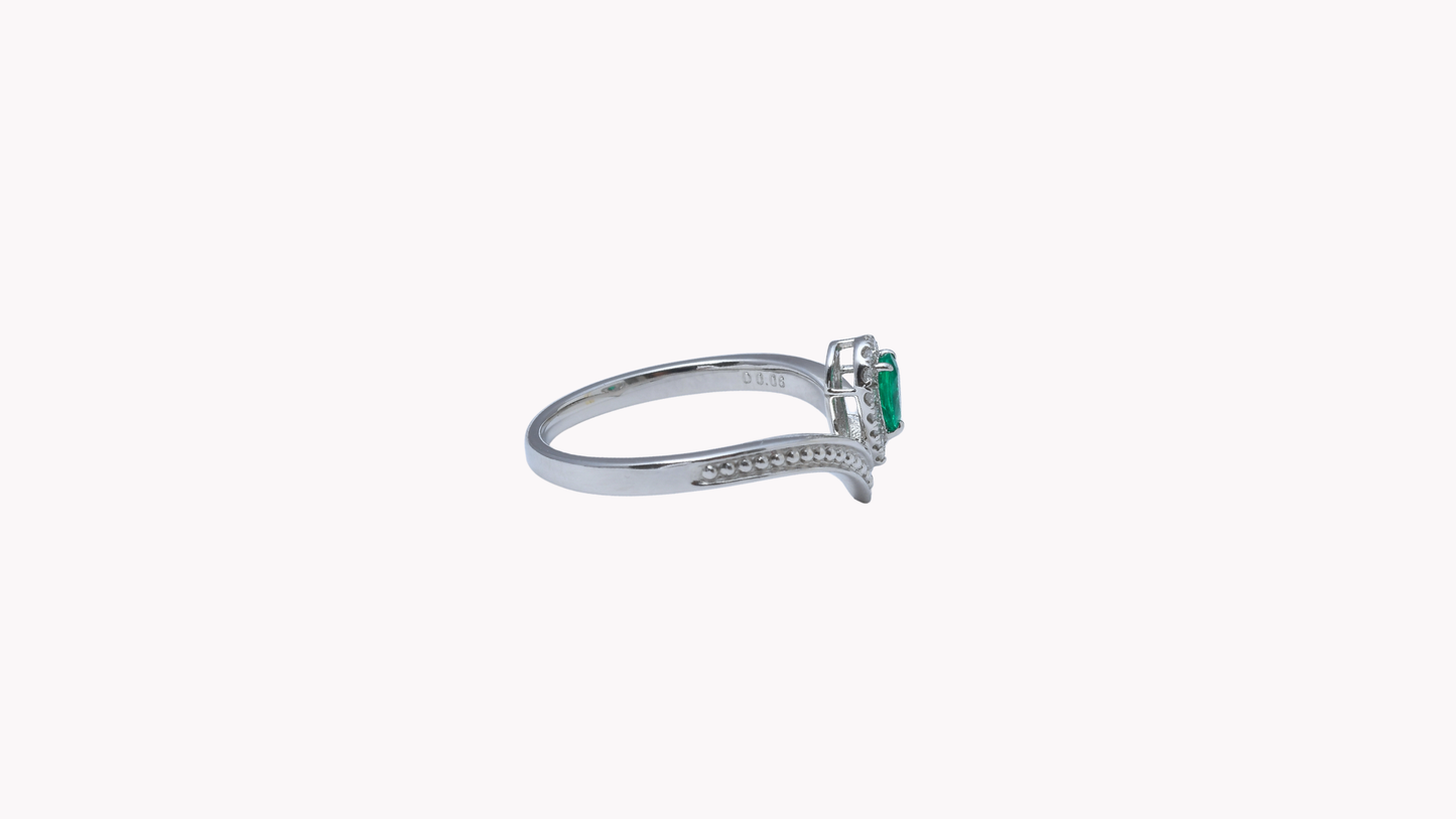 Emerald Leaf Pt900 0.150 ct_J Superlative 〜ジェイスパーラティブ 最上級の輝き〜