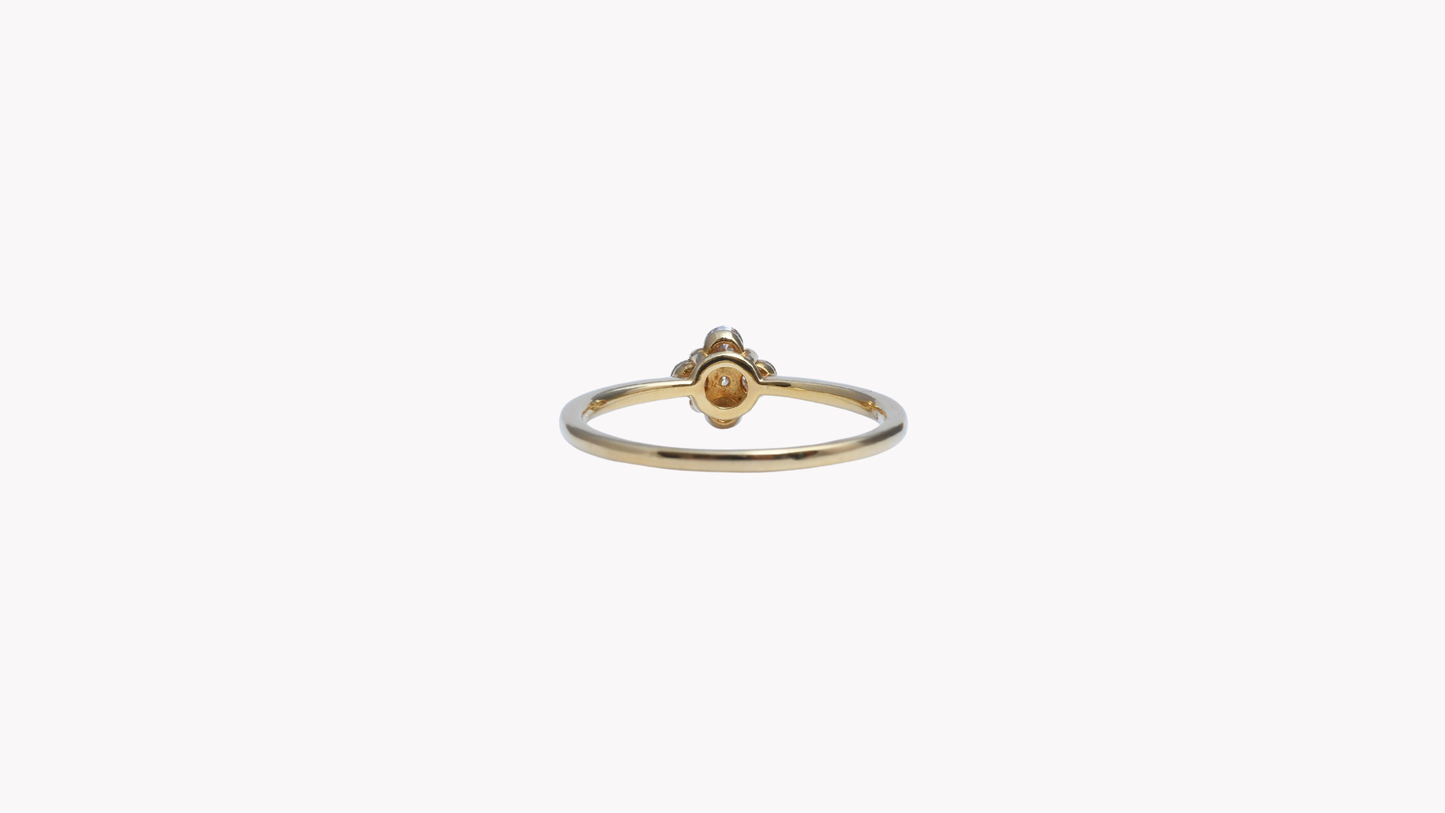 K18YG 5p D0.20ct フラワーR_My First Jewelry マイファーストジュエリー
