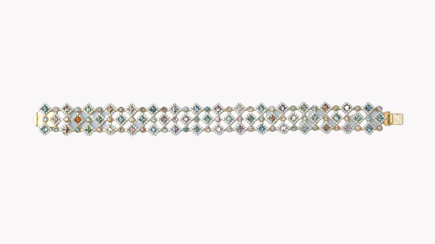 Color-Sapphire Wide Bracelet K18_J Superlative 〜ジェイスパーラティブ 最上級の輝き〜