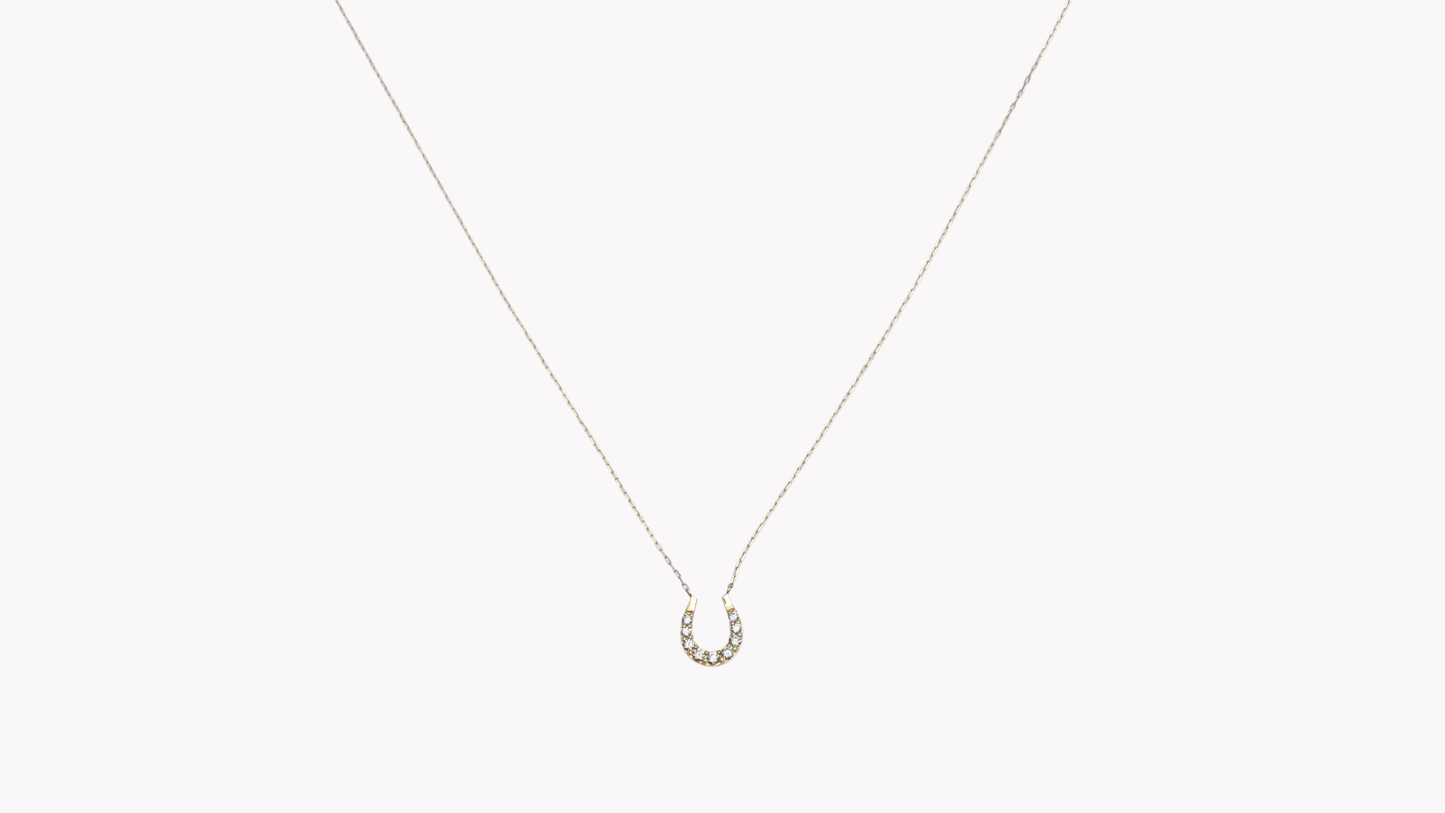 K18YG 9p D0.10ct バニーPN (馬蹄)_My First Jewelry マイファーストジュエリー