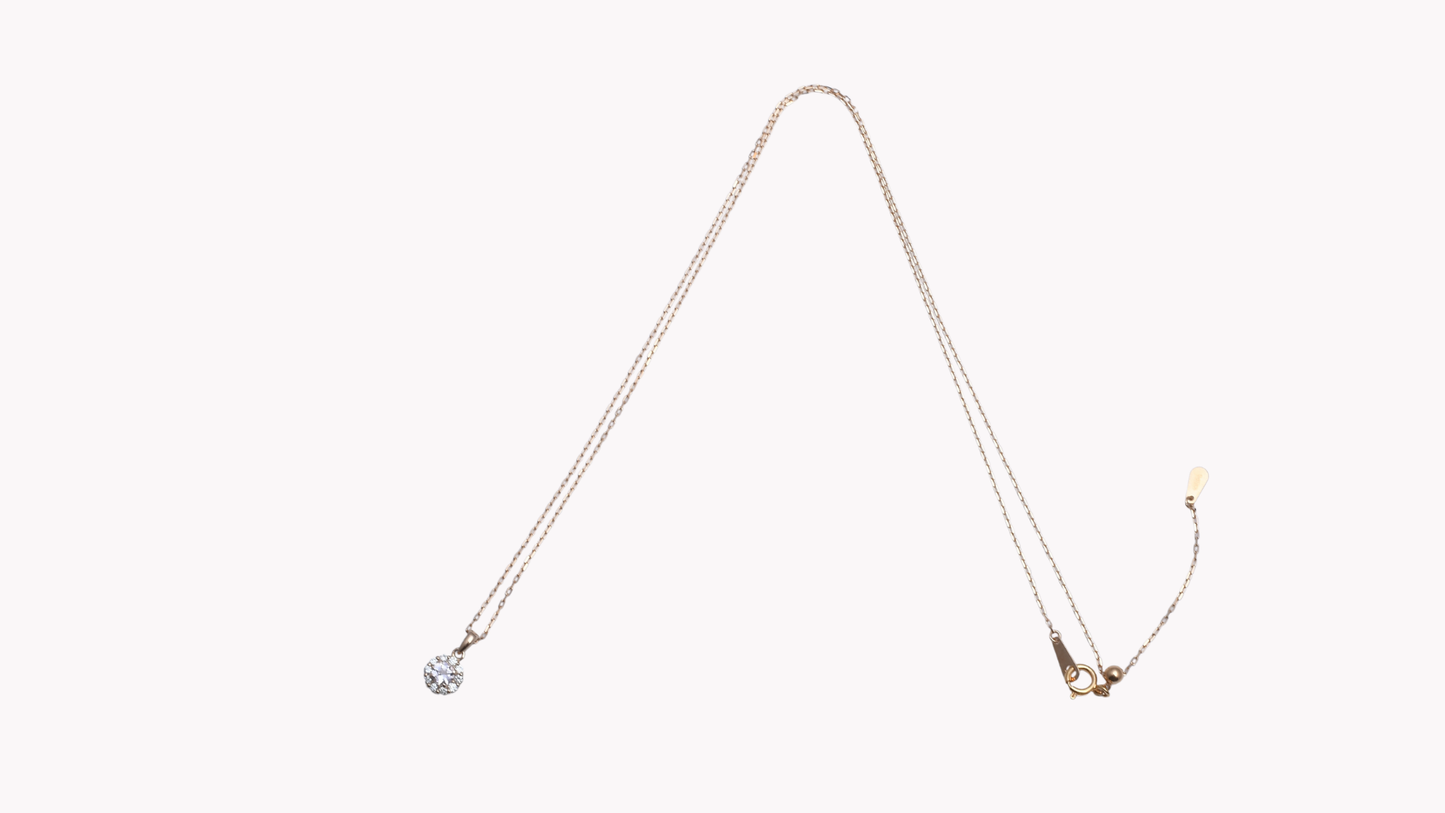 K18PG RDモルガナイト0.15ctup/D 0.10ct PN_My First Jewelry マイファーストジュエリー
