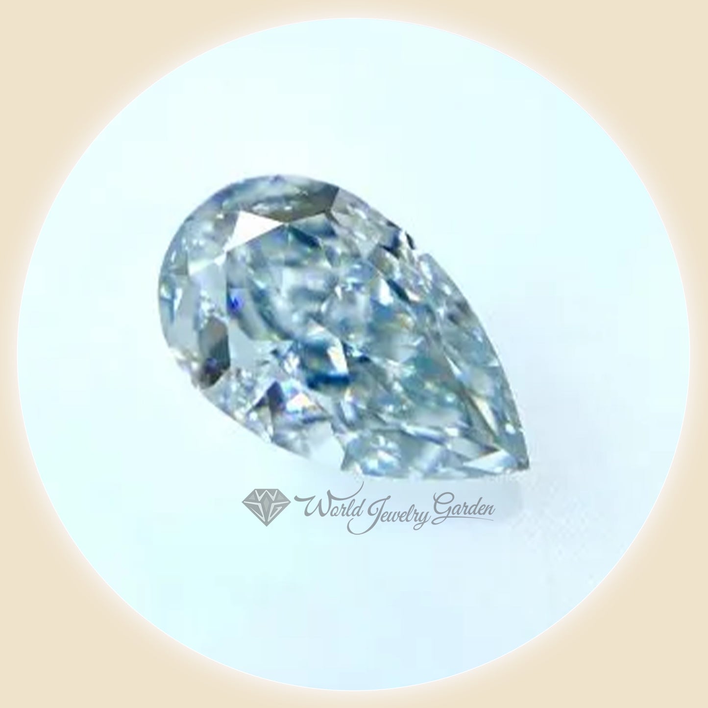 钻石 浅绿蓝色 0.558 克拉 艳彩钻石~艳彩钻石~ wr0037rt0031