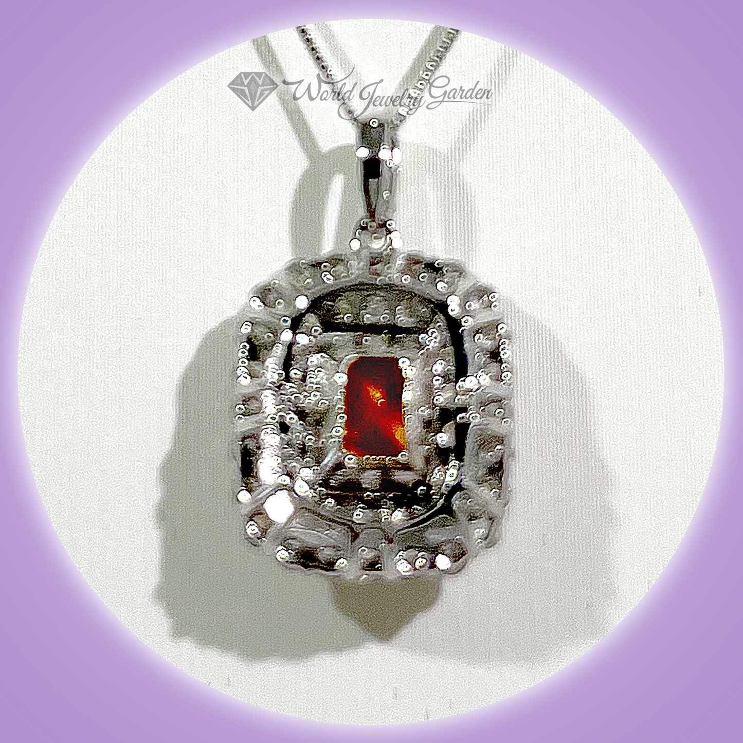 橙色蓝宝石 1.55 克拉项链,带 GIA 真品证书 Symbol of Noble ~Symbol of Noble~ wi0006