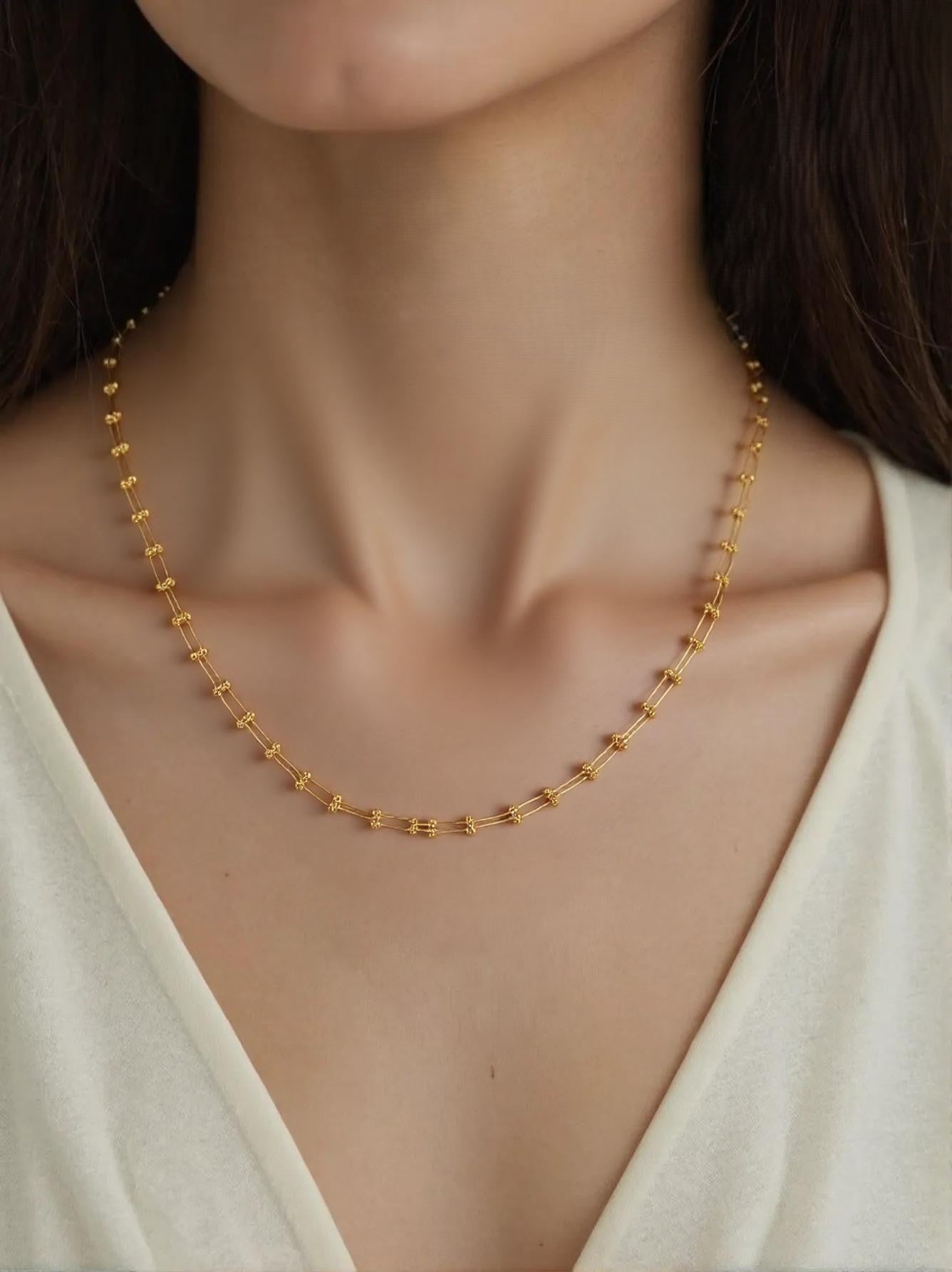 ladder Chain Necklace K18YG_Belle Journée. 〜ベルジューネ 素敵な日〜