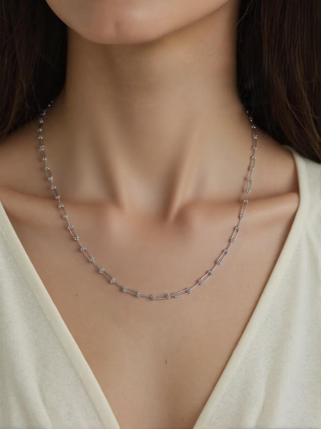 ladder Chain Necklace K18WG_Belle Journée. 〜ベルジューネ 素敵な日〜