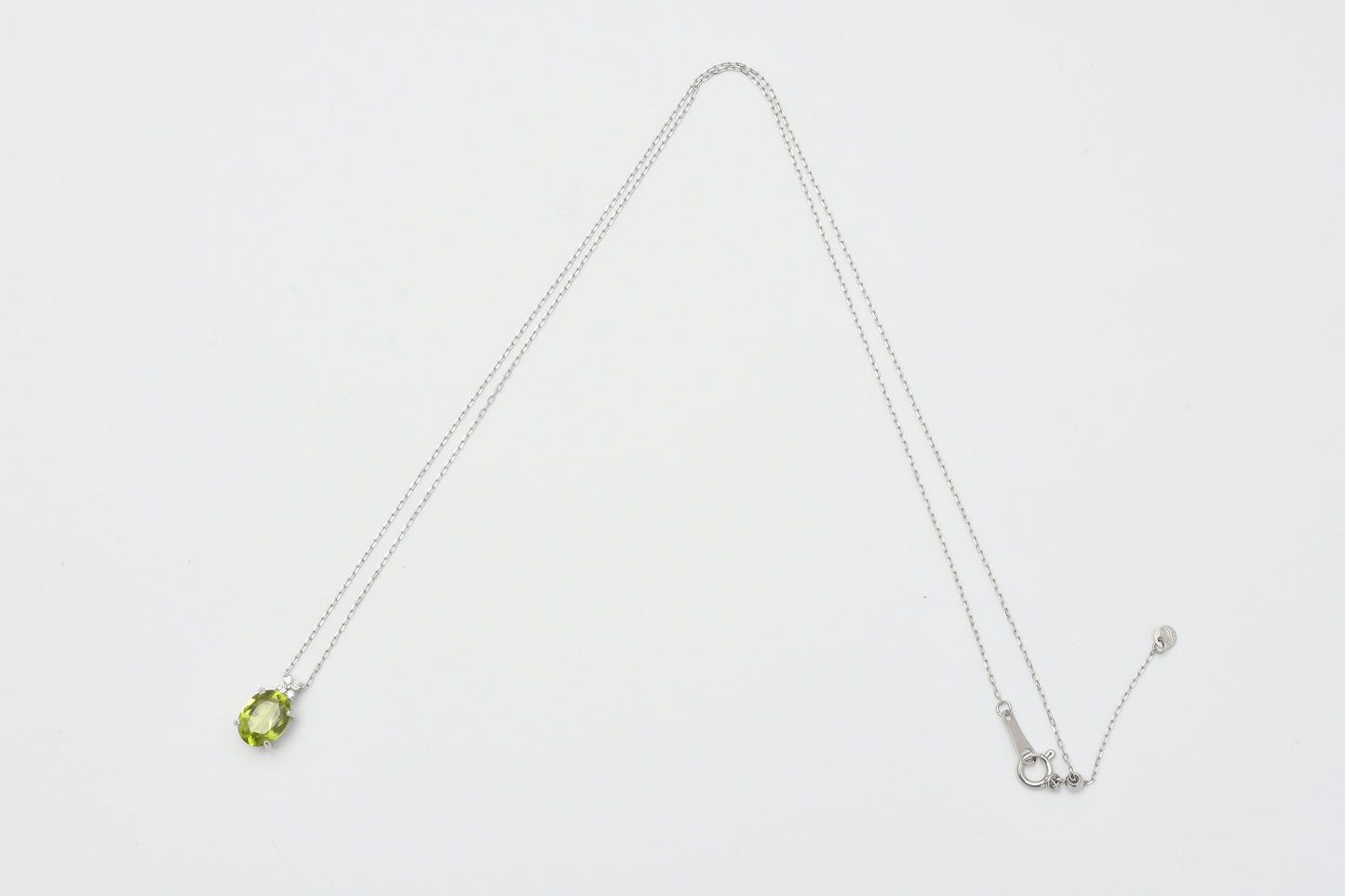 Peridot & Diamond Pendant Necklace Pt950_My First Jewelry マイファーストジュエリー