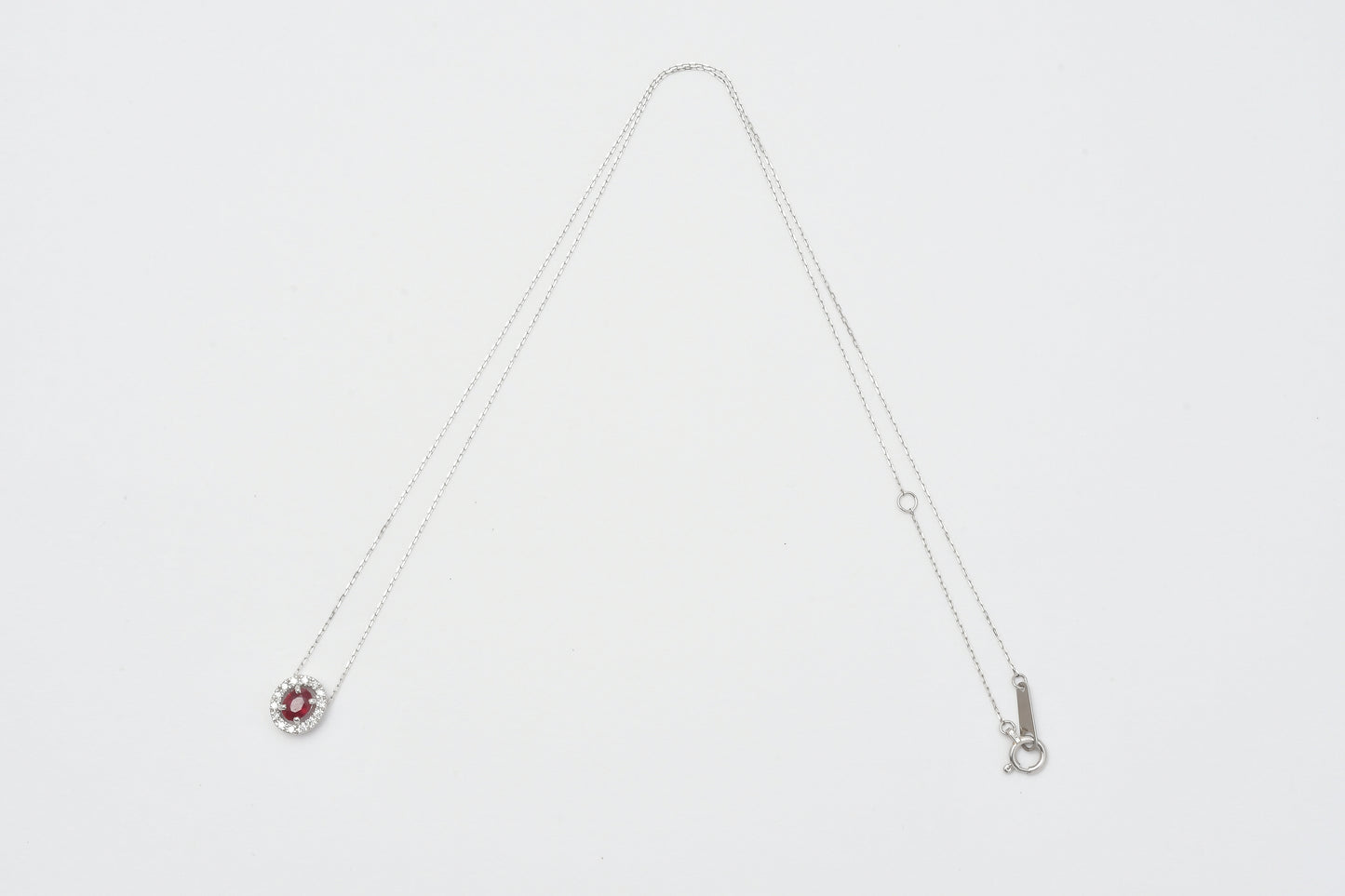 Ruby & Diamond Pendant Necklace Pt900_My First Jewelry マイファーストジュエリー