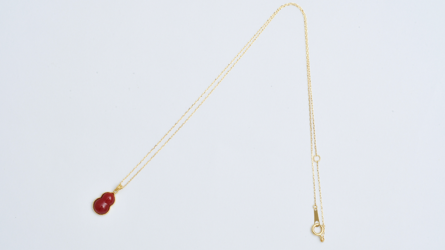 Coral Essence ― K18YG 本赤サンゴ シンプルネックレス