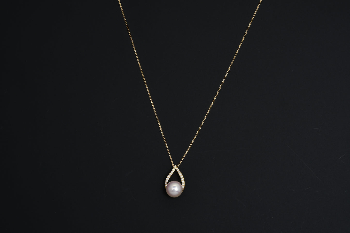 パール 8.0mm / × ダイヤ 0.11ct / K18 / ネックレス__Aqua Grace(アクア・グレース)