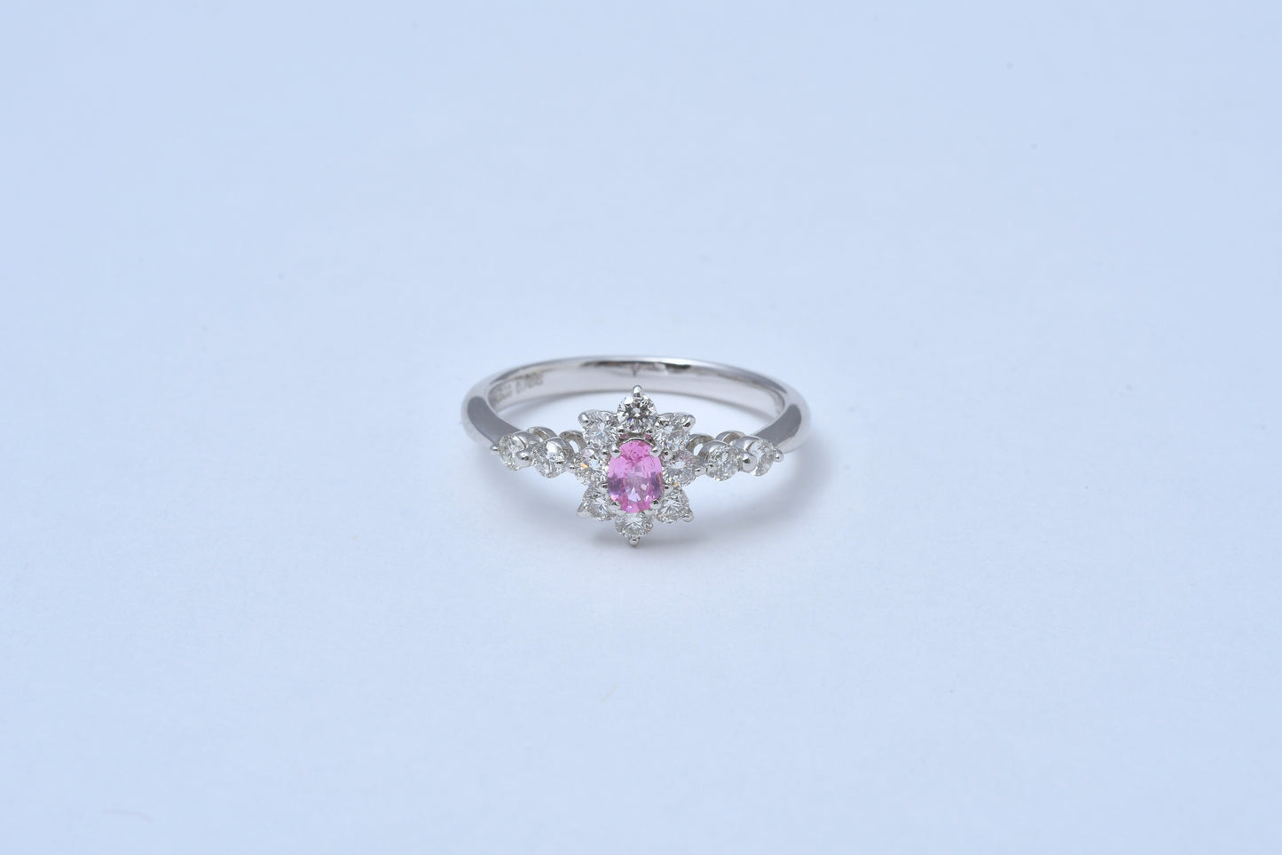 Padparacha Tiara Pt900 0.185 ct