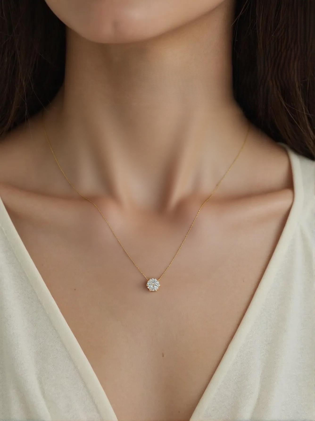 Heart Clover Diamond Necklace K18YG_Belle Journée. 〜ベルジューネ 素敵な日〜