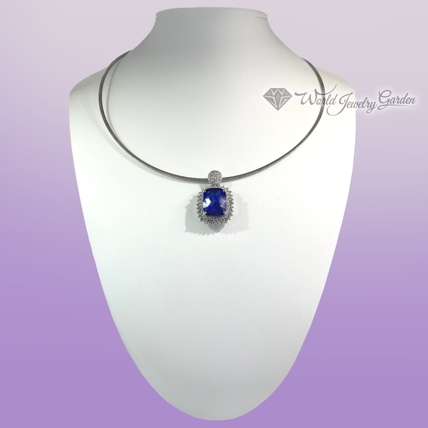 蓝色蓝宝石 15.10 克拉项链,带 CGL 真品证书 Symbol of Noble ~Symbol of Noble~ wi0019