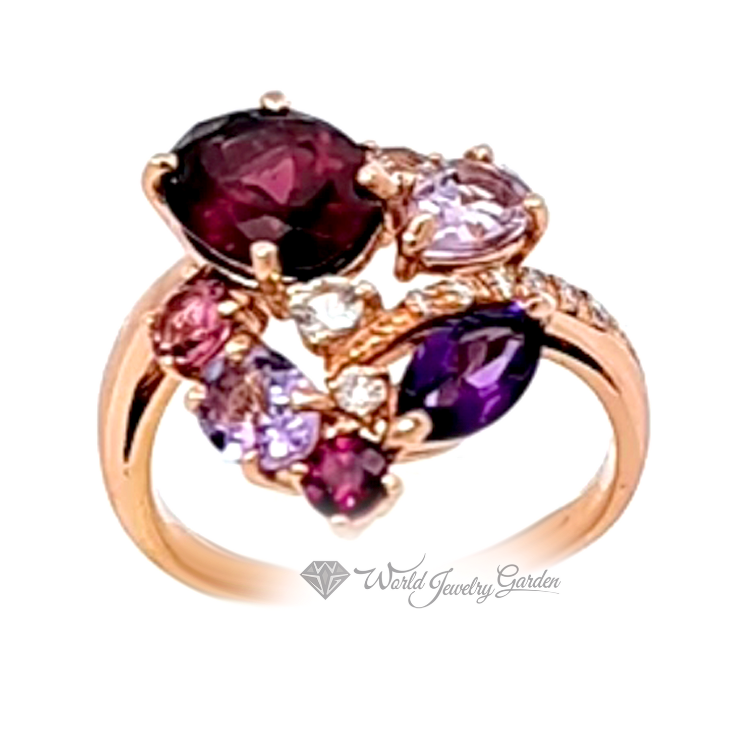 混合宝石戒指 K18 玫瑰金 Luce Delicata ~Luce Delicata Gentle Light~ wmt0007221224-00200