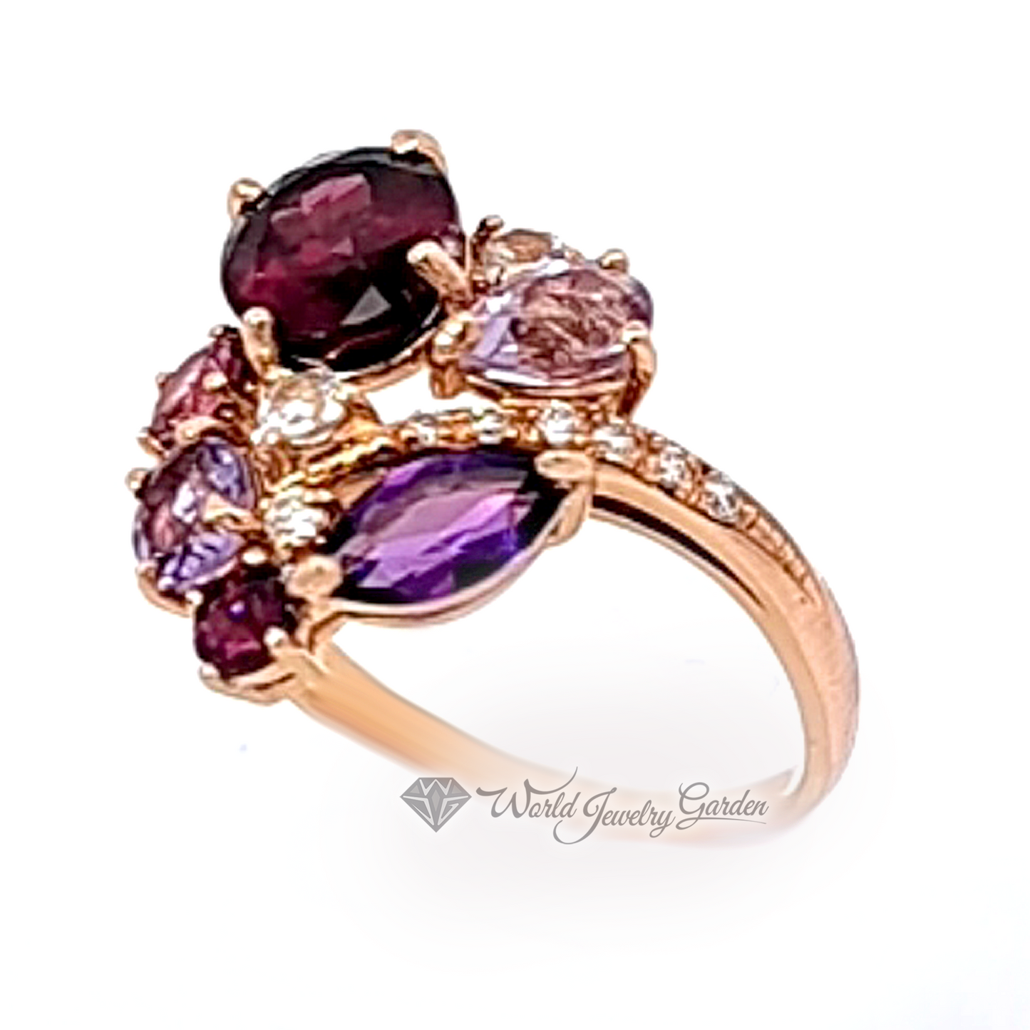 混合宝石戒指 K18 玫瑰金 Luce Delicata ~Luce Delicata Gentle Light~ wmt0007221224-00200