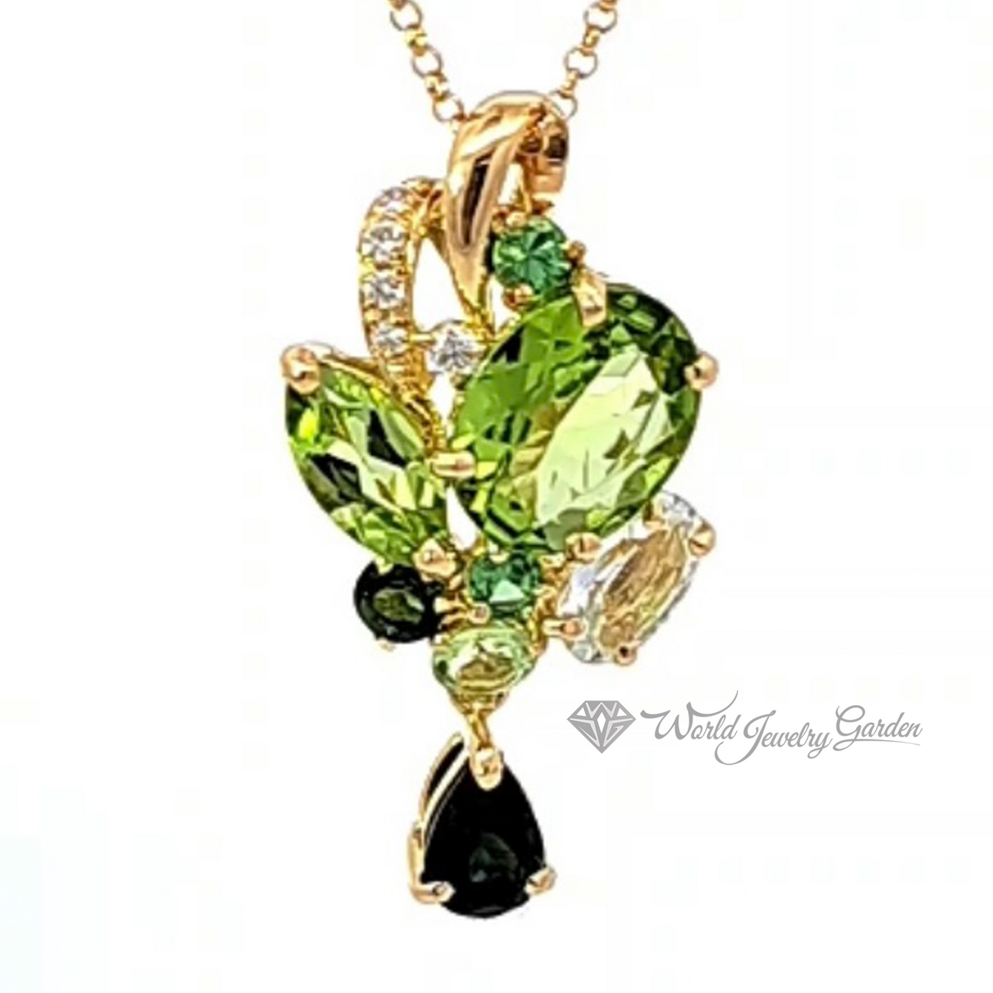 混合宝石项链 K18 黄金 Luce Delicata ~Luce Delicata Gentle Light~ wmt0006441224-01783
