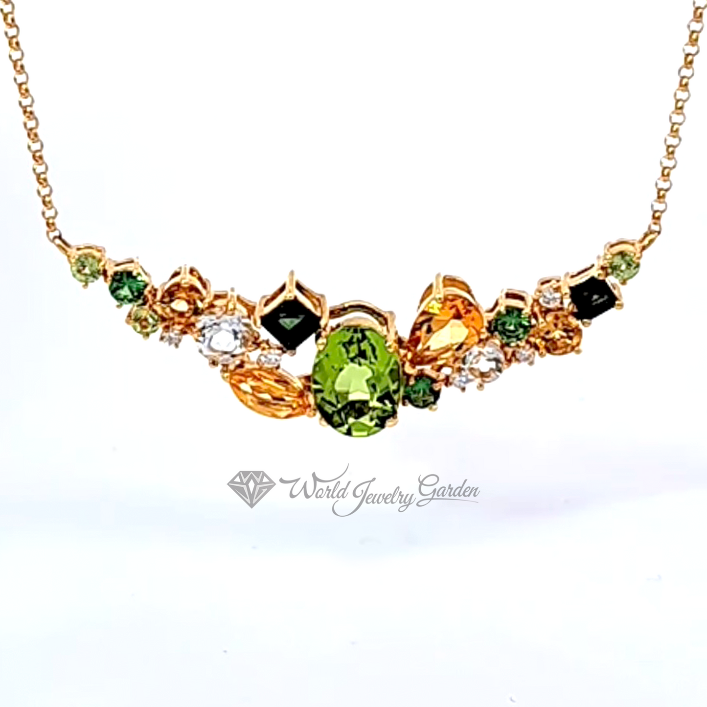 混合宝石项链 K18 黄金 Luce Delicata ~Luce Delicata Gentle Light~ wmt0004441224-01495