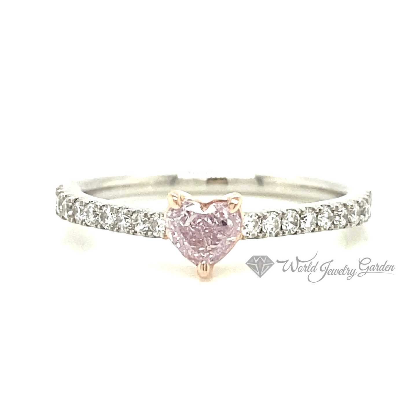 ダイアモンドフラワーリング 0.027カラット FANCY Light PURPLISH PINK Fancy Vivid Color Diamonds~ファンシービビッドカラーダイアモンズ~ wr0014JRT0043