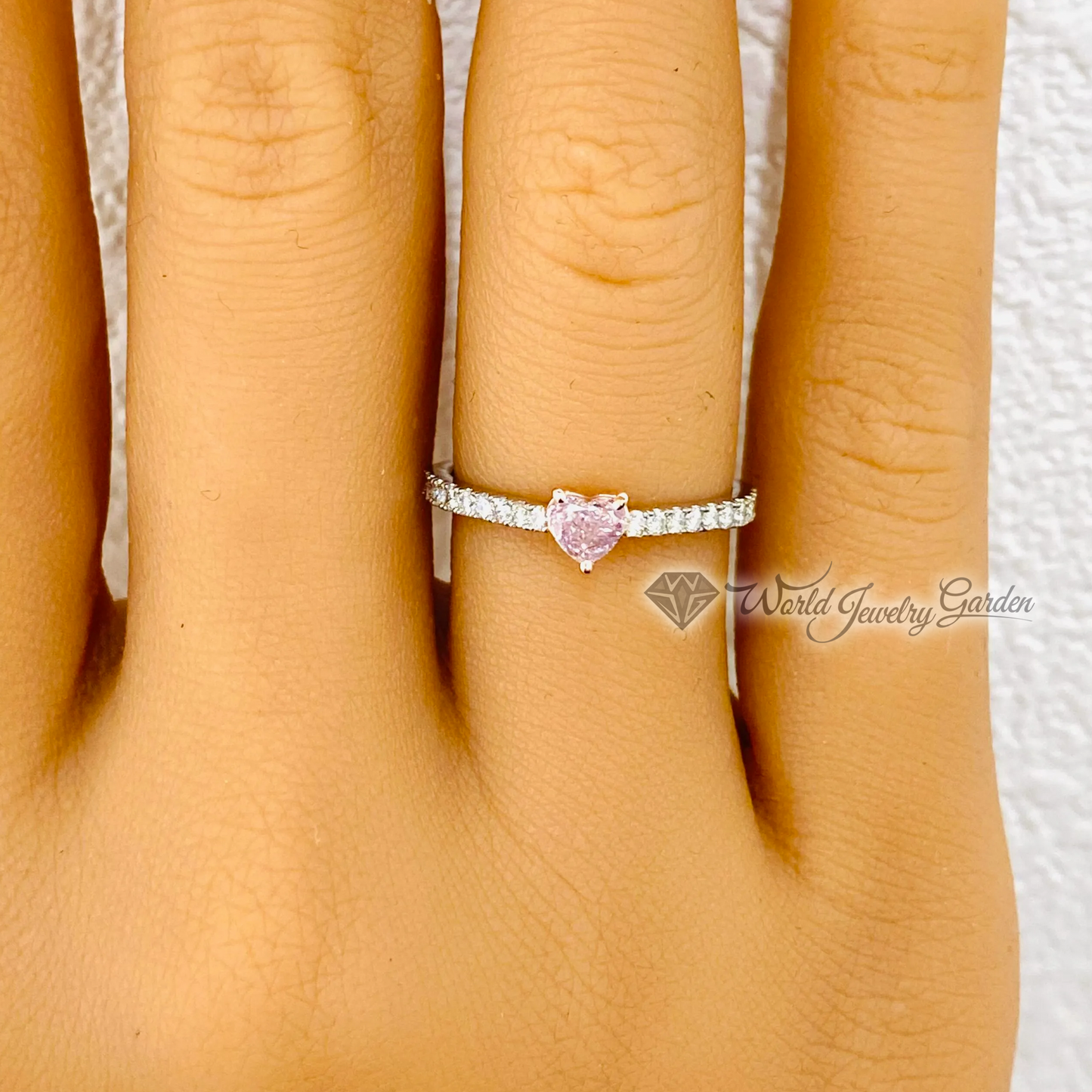 ダイアモンドフラワーリング 0.027カラット FANCY Light PURPLISH PINK Fancy Vivid Color Diamonds~ファンシービビッドカラーダイアモンズ~ wr0014JRT0043