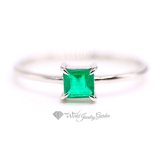 Emerald 0.29 carat ring Valuable Color Stones ~ Valuable Color Stones ~ wc0028OSCE-R0004