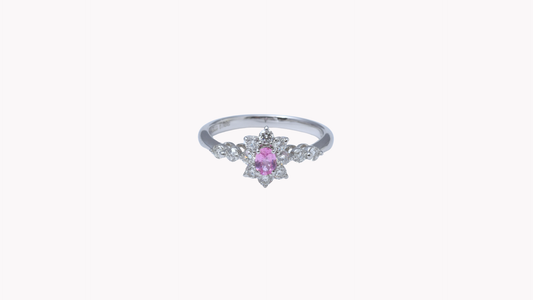 Padparacha Tiara Pt900 0.185 ct_J Superlative 〜ジェイスパーラティブ 最上級の輝き〜