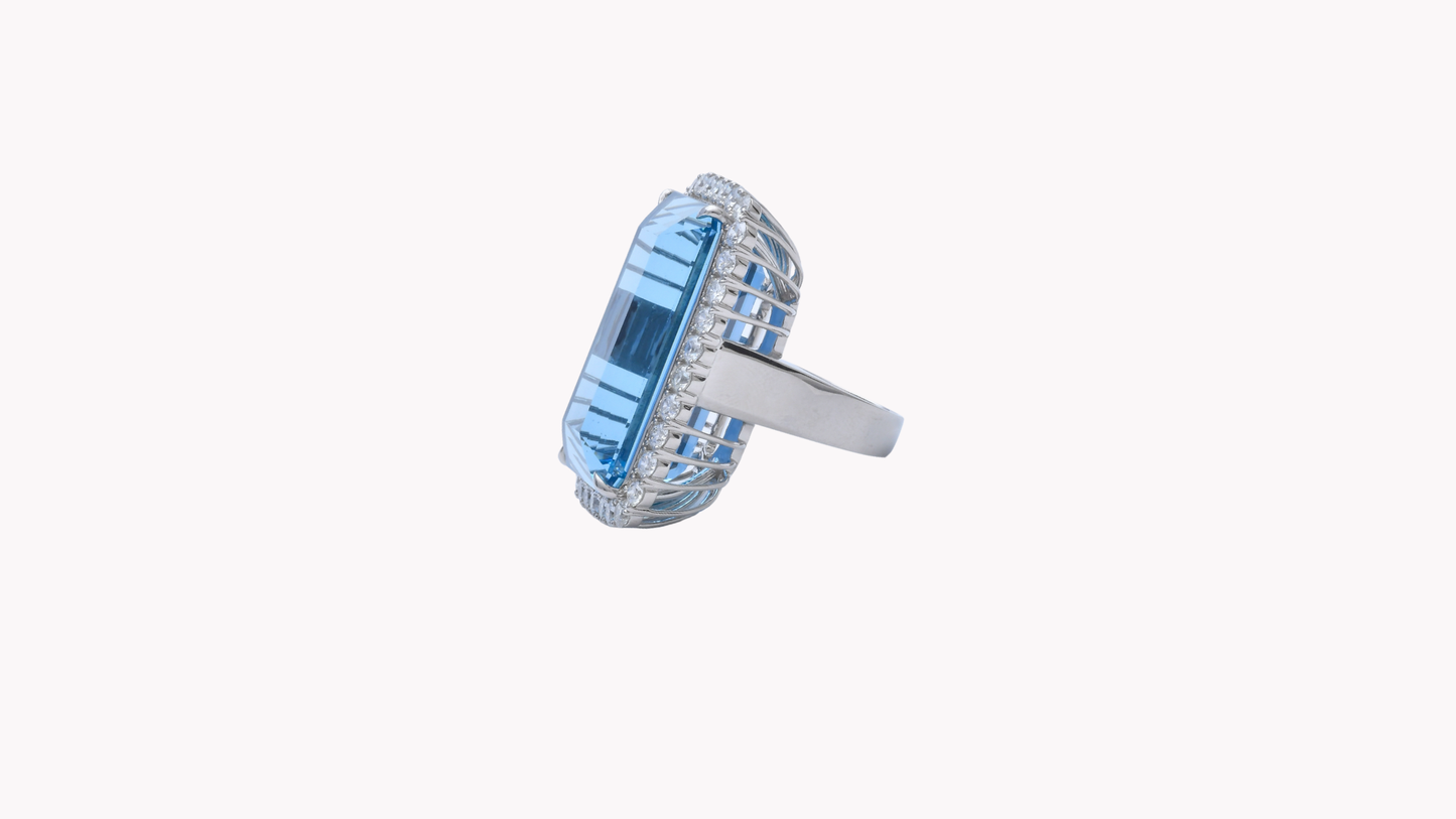 Aquamarine(アクアマリン） Ring Pt950_Rara Bellezza 〜ララ ベレーツァ 稀代の美〜