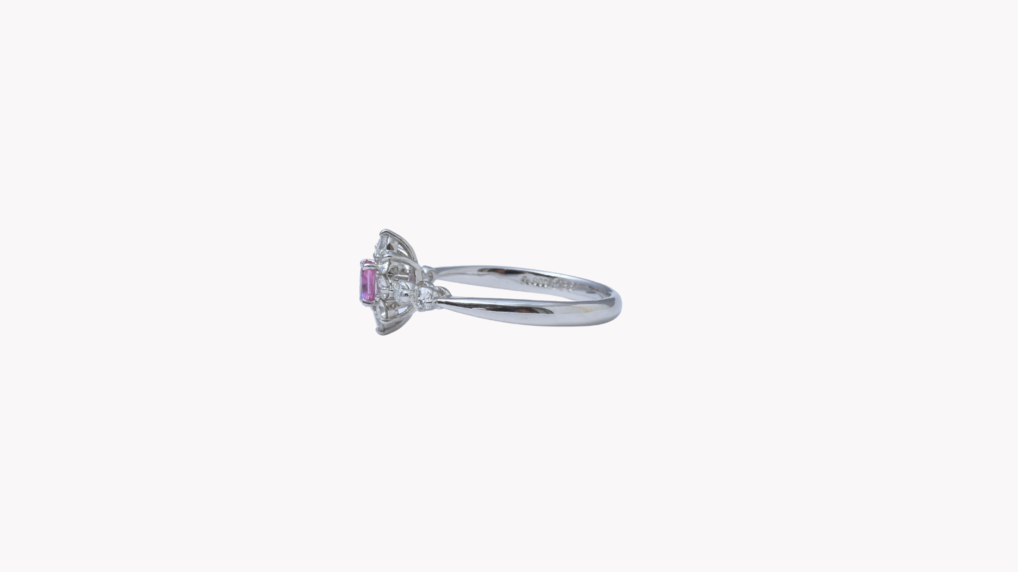 Padparacha Tiara Pt900 0.185 ct_J Superlative 〜ジェイスパーラティブ 最上級の輝き〜
