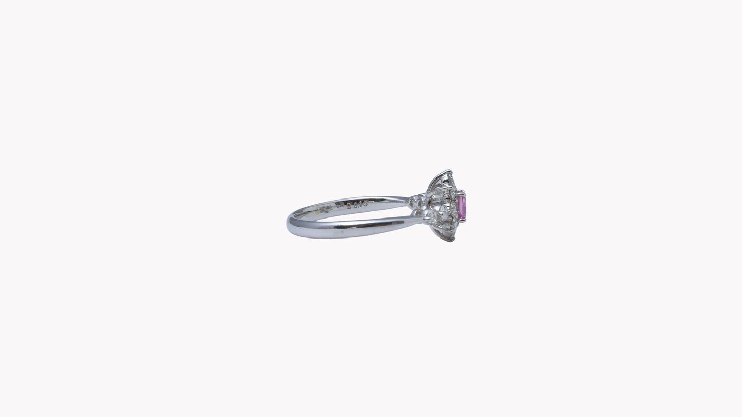 Padparacha Tiara Pt900 0.185 ct_J Superlative 〜ジェイスパーラティブ 最上級の輝き〜