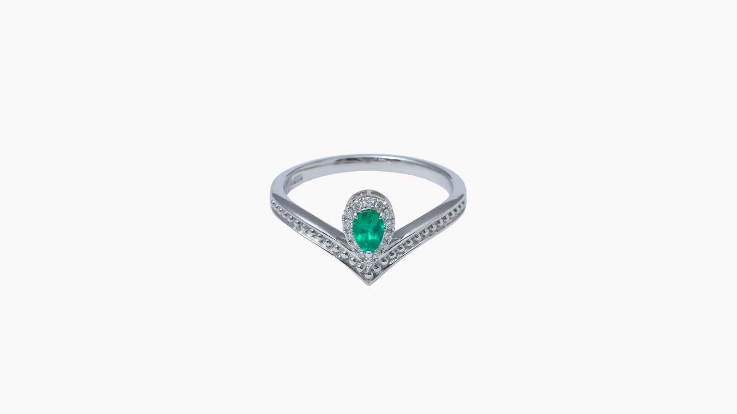 Emerald Leaf Pt900 0.150 ct_J Superlative 〜ジェイスパーラティブ 最上級の輝き〜