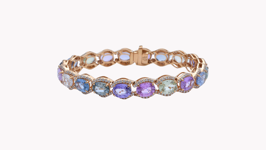 Multi-Sapphire Bracelet 18KPG_Rara Bellezza 〜ララ ベレーツァ 稀代の美〜
