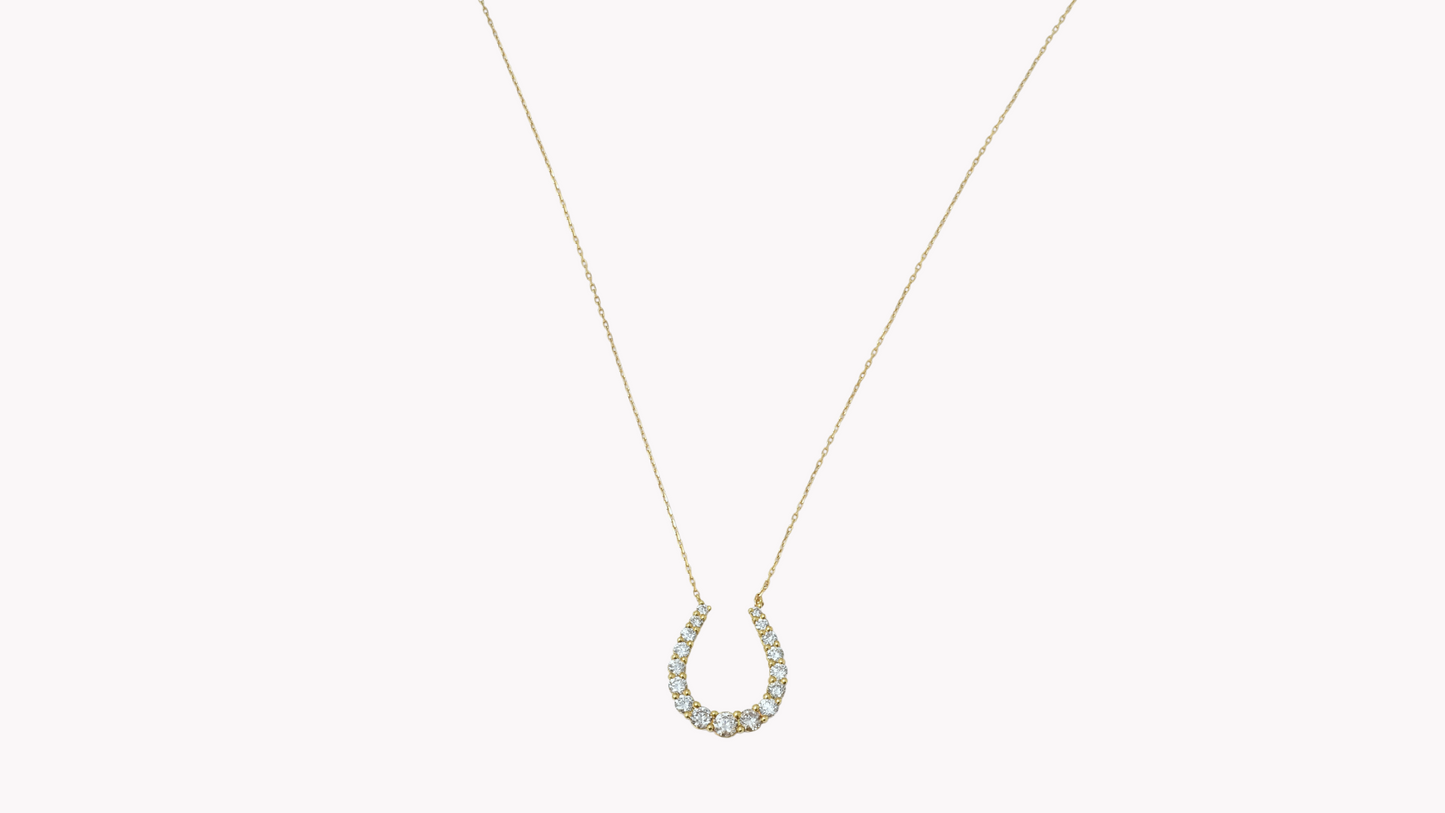 Round Diamond Necklace K18YG_Belle Journée. 〜ベルジューネ 素敵な日〜