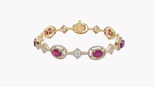 Ruby Oval Bracelet K18YG_Rara Bellezza 〜ララ ベレーツァ 稀代の美〜