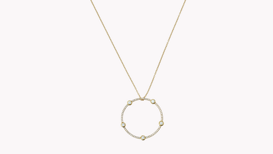 Octagon Halo Diamond Necklace K18YG_Belle Journée. 〜ベルジューネ 素敵な日〜