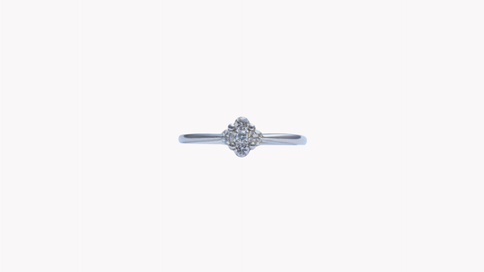 Pt900 5p D0.20ct フラワーR_My First Jewelry マイファーストジュエリー