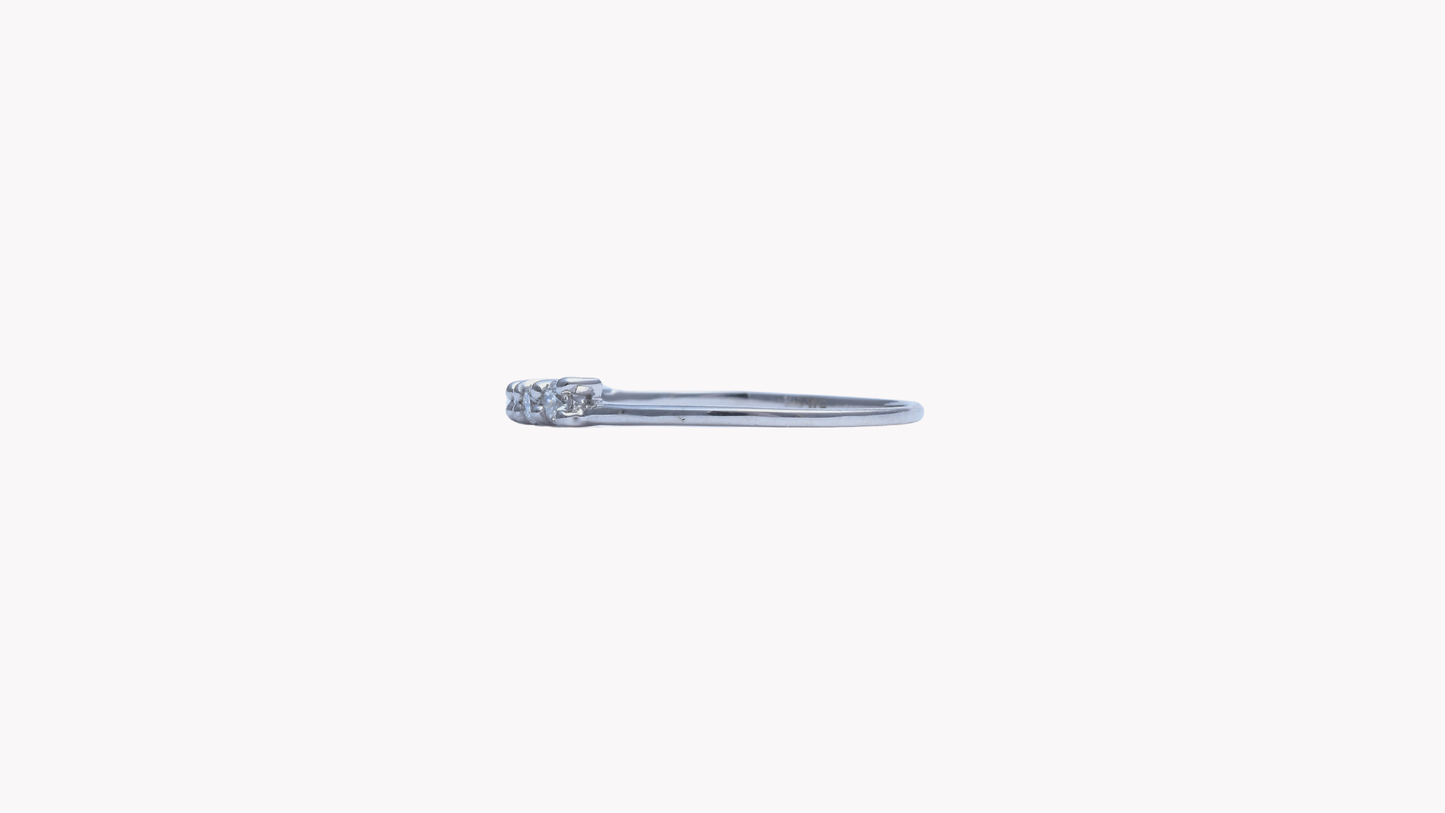 Linear Voice リング_K18WG 9P D0.15ct ラインR_My First Jewelry マイファーストジュエリー
