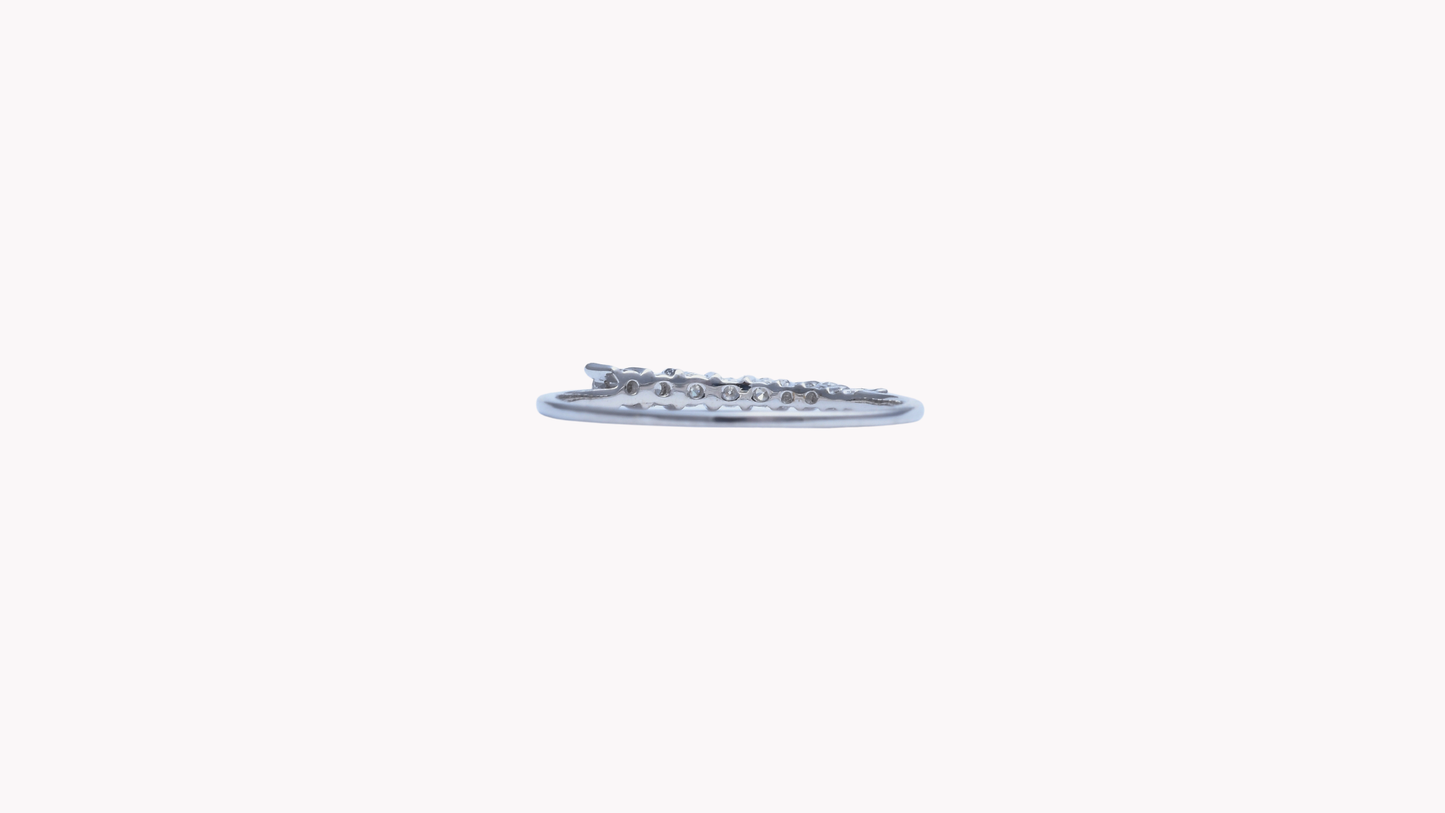 Linear Voice リング_K18WG 9P D0.15ct ラインR_My First Jewelry マイファーストジュエリー