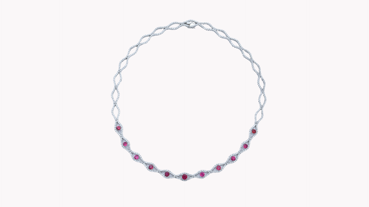 Red Beryl Necklace K18WG_Rara Bellezza 〜ララ ベレーツァ 稀代の美〜