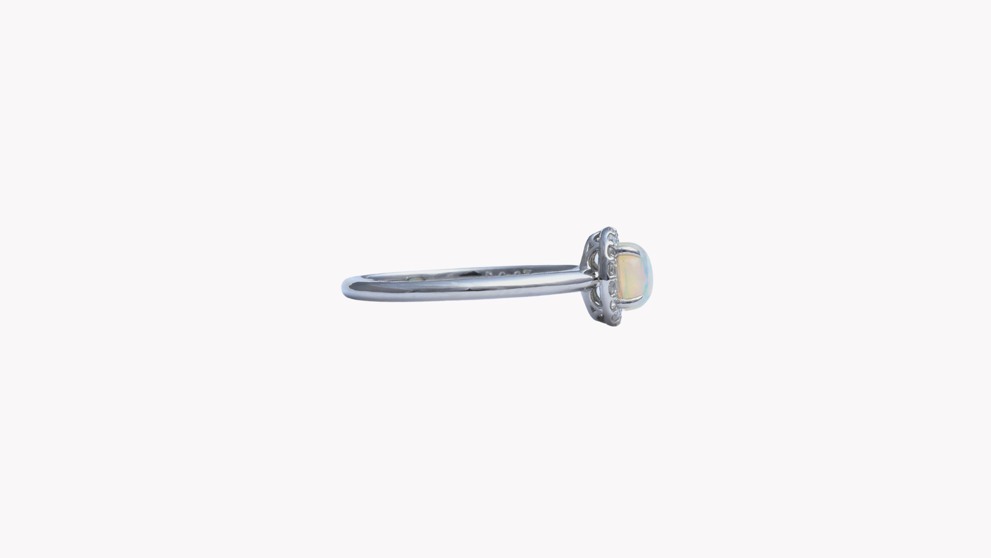 Pt900 エチオピアオパール0.30up/D0.07 R_My First Jewelry マイファーストジュエリー
