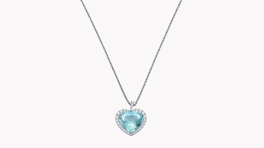Paraiba Heart Pendant K18WG_Rara Bellezza 〜ララ ベレーツァ 稀代の美〜