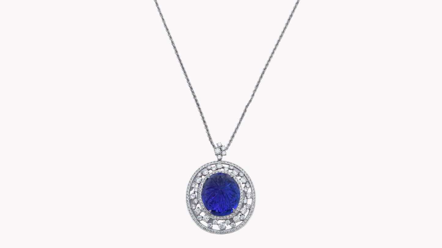 Tanzanite Pendant w/Chain K18WG_Rara Bellezza 〜ララ ベレーツァ 稀代の美〜