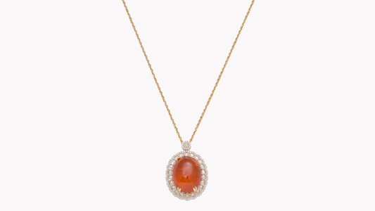 Spessartite Garnet Pendant w/Chain K18YG_Rara Bellezza 〜ララ ベレーツァ 稀代の美〜