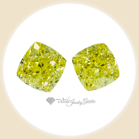 ダイアモンド FANCY INTENSE YELLOW 0.105/0.109カラット　Fancy Vivid Color Diamonds～ファンシービビッドカラーダイアモンズ～ wr0039rt2283