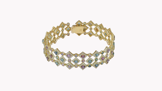 Color-Sapphire Wide Bracelet K18_J Superlative 〜ジェイスパーラティブ 最上級の輝き〜