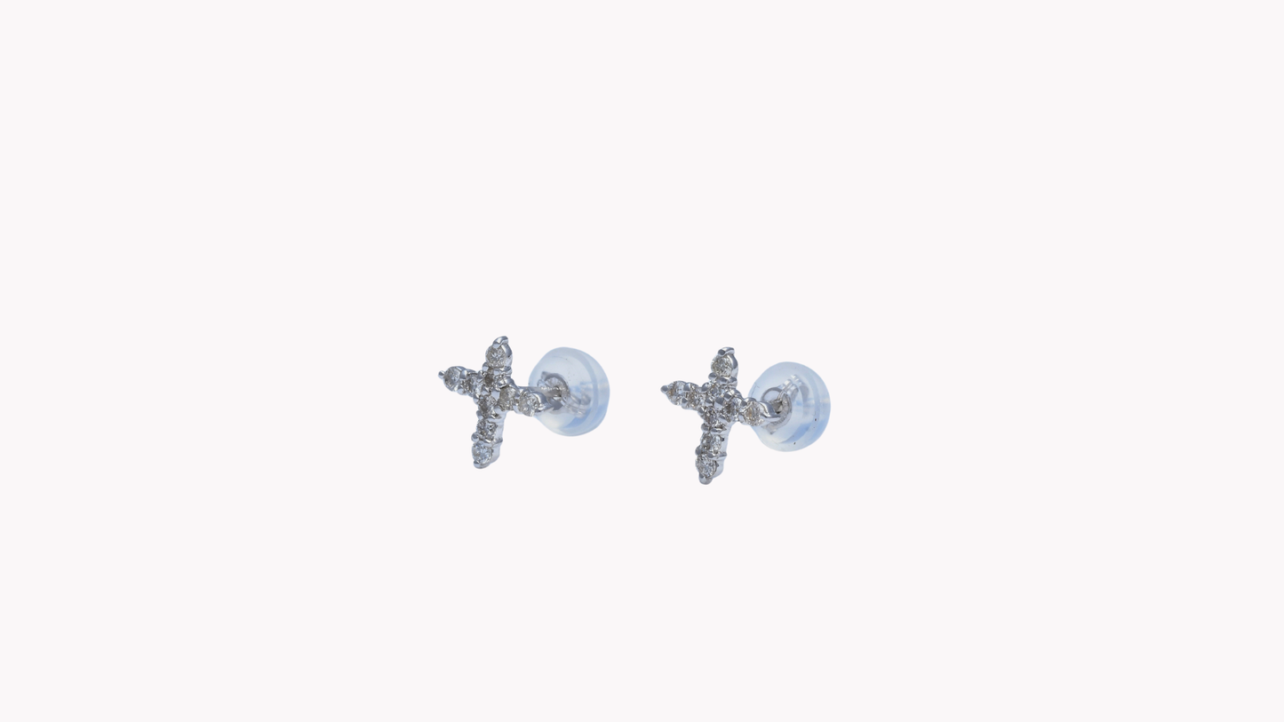 K18WG D0.20ct クロスPi-404_My First Jewelry マイファーストジュエリー