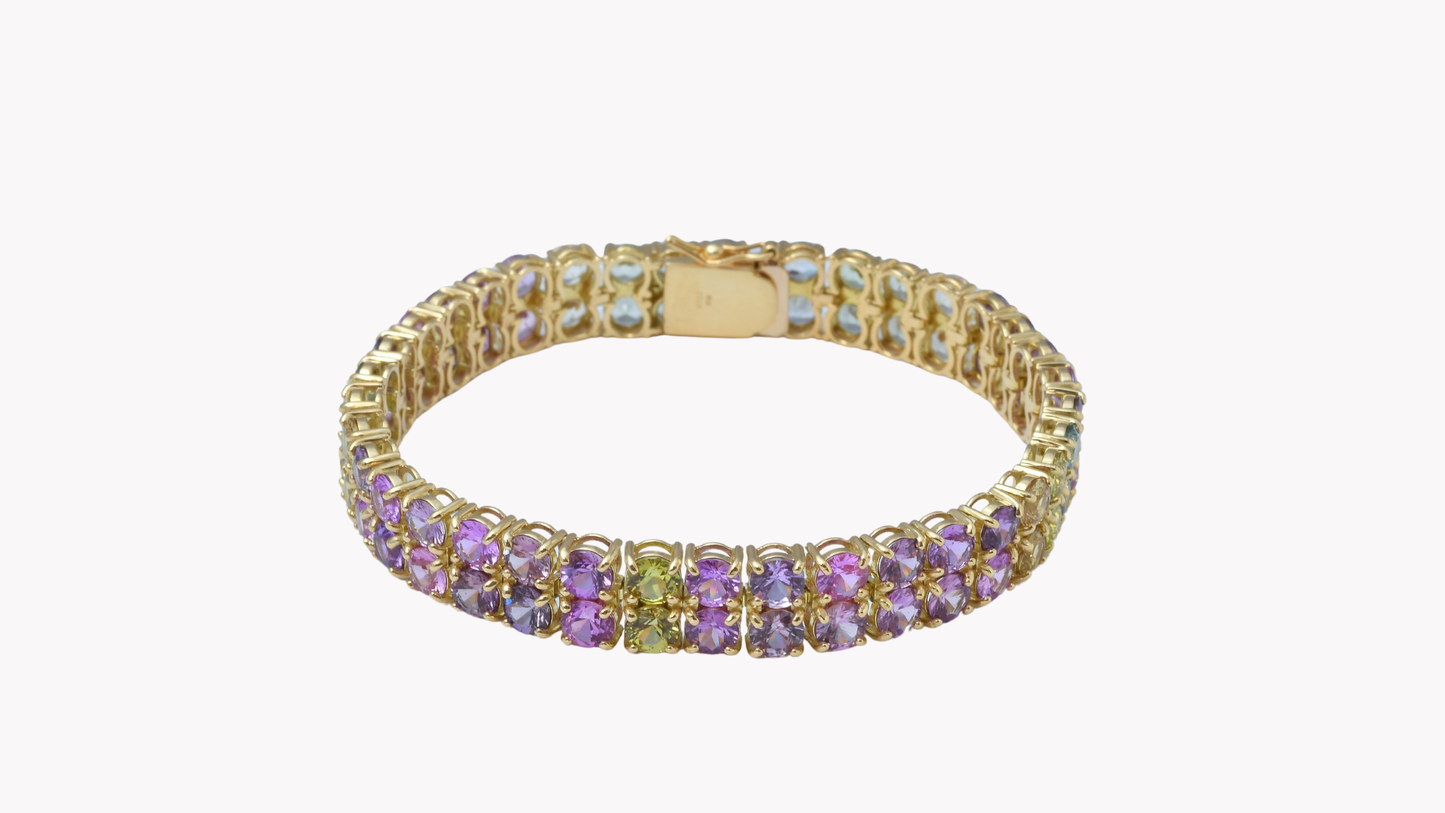 Color-Sapphire Line Bracelet K18_J Superlative 〜ジェイスパーラティブ 最上級の輝き〜