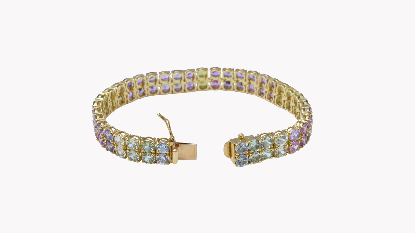 Color-Sapphire Line Bracelet K18_J Superlative 〜ジェイスパーラティブ 最上級の輝き〜