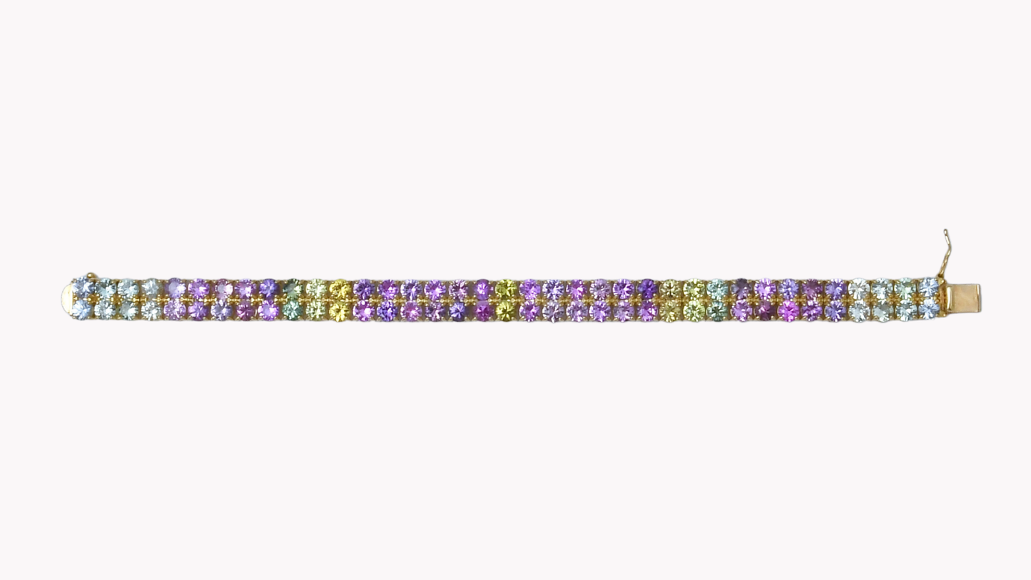 Color-Sapphire Line Bracelet K18_J Superlative 〜ジェイスパーラティブ 最上級の輝き〜