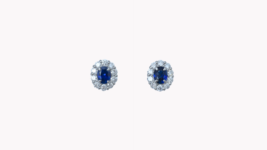 Royal-Blue Sapphire Stud Earrings Pt900_J Superlative 〜ジェイスパーラティブ 最上級の輝き〜